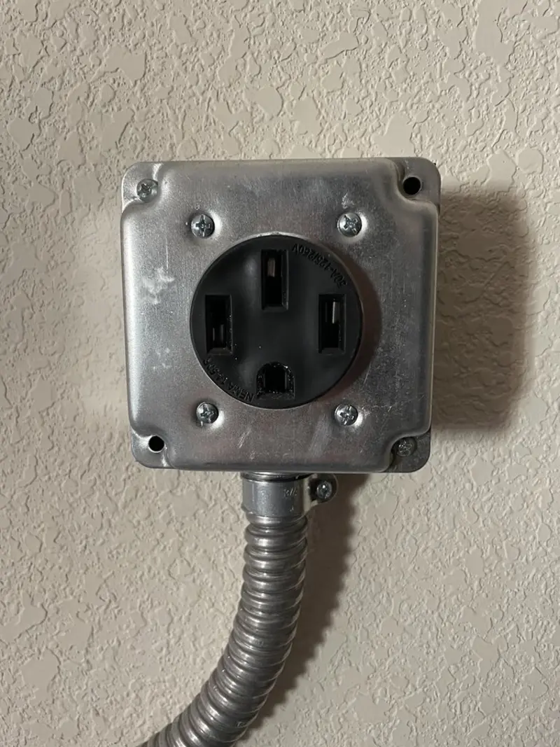 NEMA 14-50 outlet installed for Electrical Panel Upgrade in Airmont